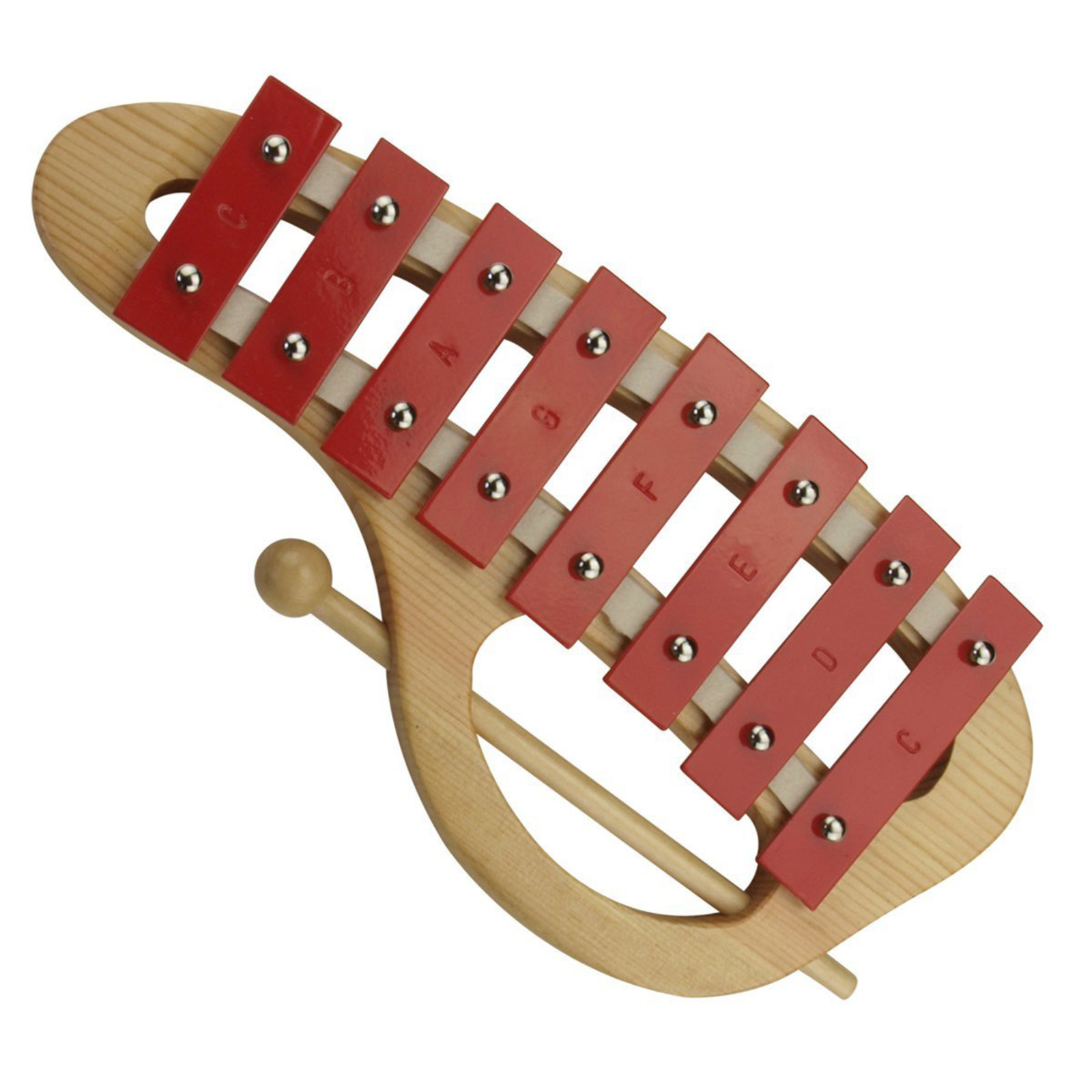 New Drumfire Diatonic Metallophone with Beater Hand Percussion Xylophone Toy Red eBay