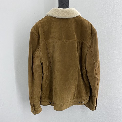 Pre-owned Saint Laurent Suede Shearling Jacket In All Sizes In Brown