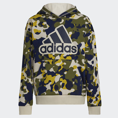 

adidas Пуловер с капюшоном и камуфляжным принтом по всей поверхности для детей