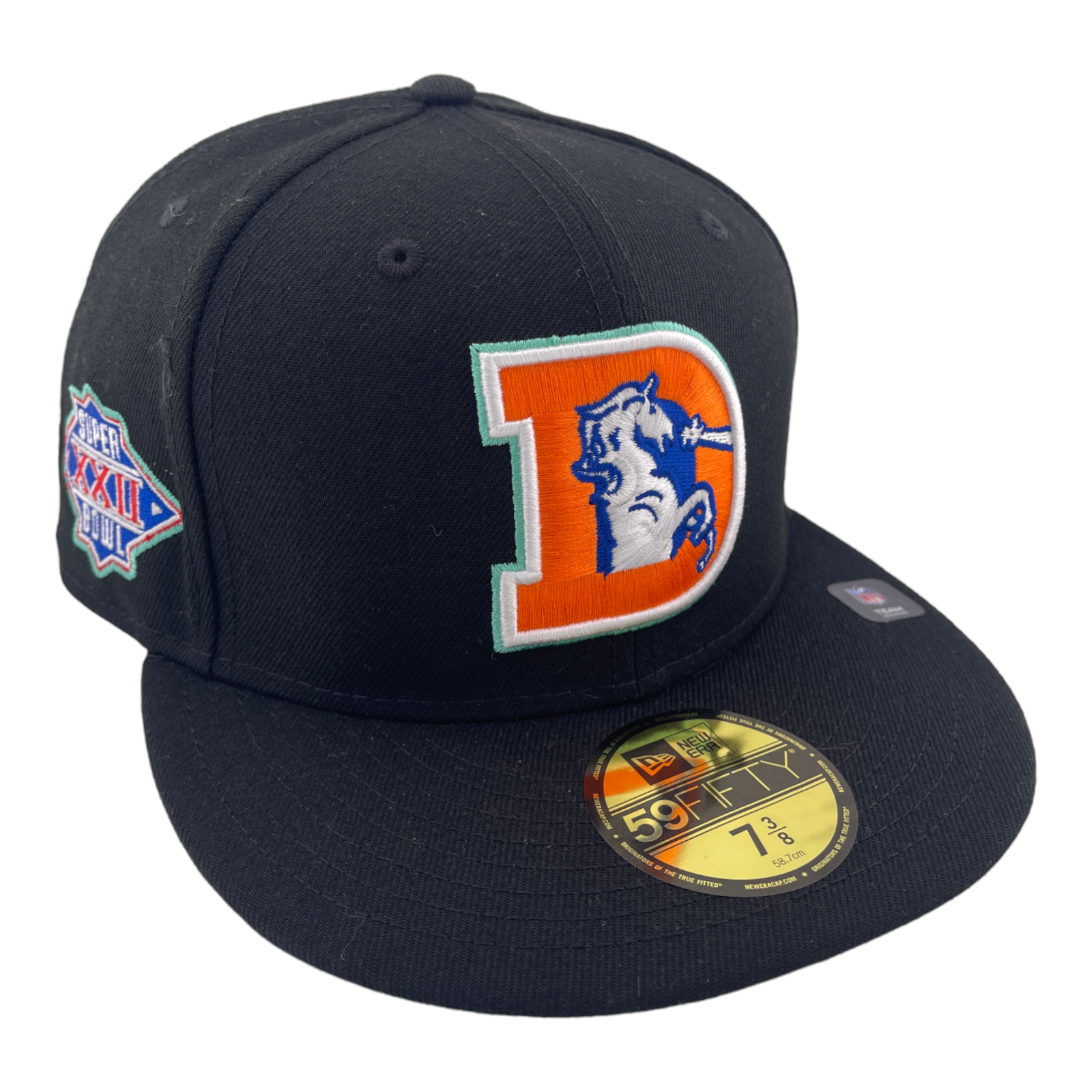 New Era Denver Broncos Throwback Logo Super Bowl XXII Patch