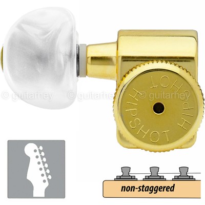 NEW Hipshot Non-Staggered Tuners Fender  Directrofit  HMM-P LOCKING LEFTY - GOLD
