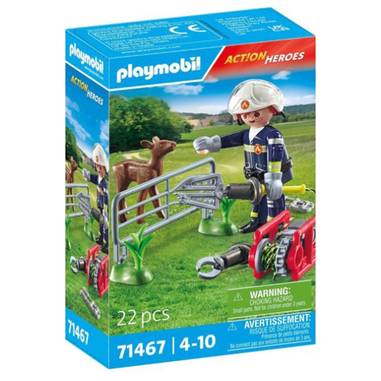 Конструктор Playmobil Action Heroes Пожарный, спасатель животных, Строительный набор 71467 НОВЫЙ В НАЛИЧИИ
