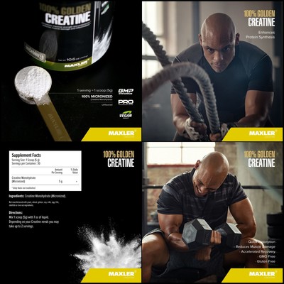 Maxler 100% Golden Creatine - Micronized Creatine Monohydrate Powder