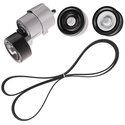 Belt Tensioner & Idler Pulley V-Belt Kit For Kia Forte L4 2.0L 2528825001