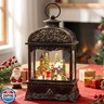 Christmas Village Snow Globe Water Lantern with Church Carolers Scene Battery Operated or USB Powered Musical Lighted Holiday Decoration for Tabletop Display for Family and Friends