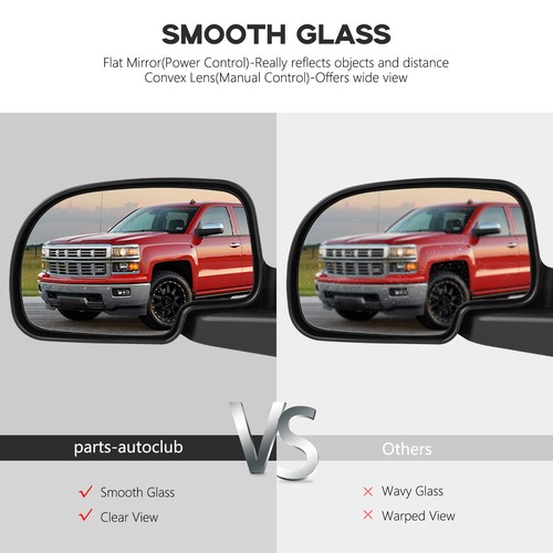 Side View Mirror Power Heated Turn Signal Driver Left Door For 2003-07 GMC Chevy