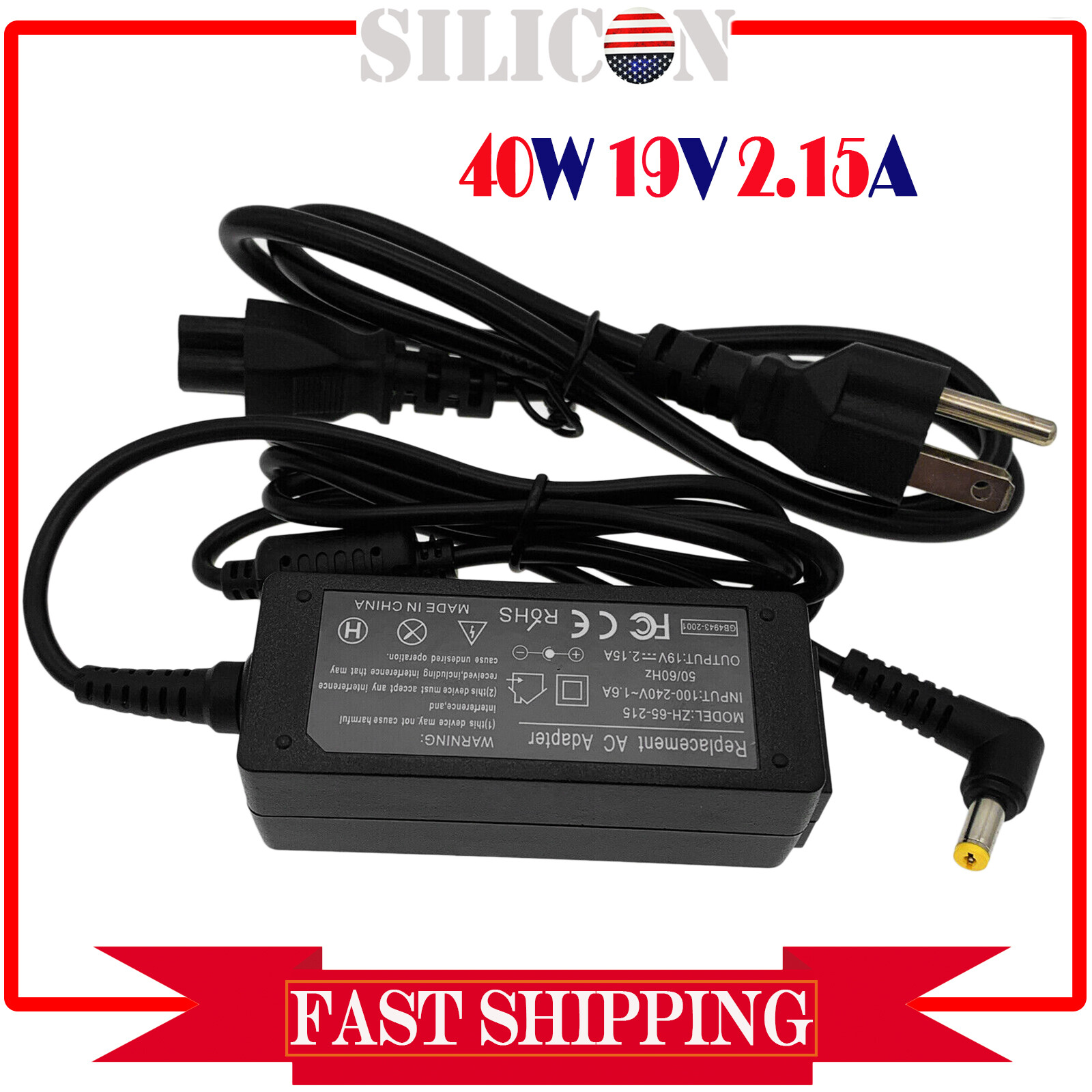 AC Adapter Power Charger for Acer Aspire One kav10 kav60 zg-