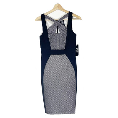 NWT Jax Colorblock Cutouts Sheath Dress Sleeveless Black Sz 2