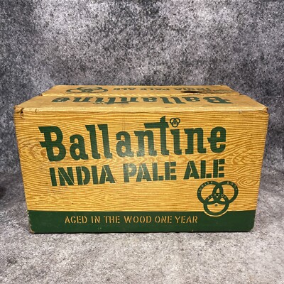Vintage Ballantines Indian Pale Ale IPA Beer Rare Box Case Holds 24 7oz Bottles