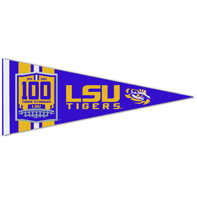 WinCraft LSU Tigers 12'' x 30'' 100 Years Tiger Stadium Premium Pennant