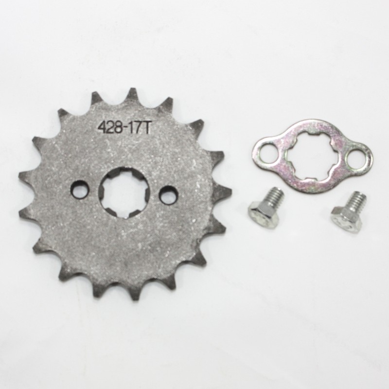 17t Teeth 17mm 428 Chain Front Sprocket Cog Pit Trail Quad Dirt Bike Atv Buggy
