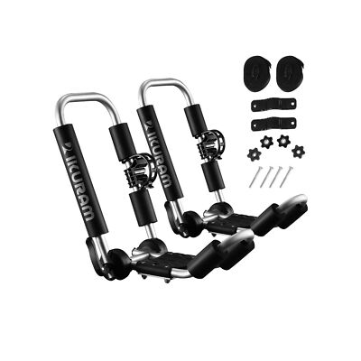 IKURAM R Kayak/Surf/Ski Roof Carrier Rack of J-Style Folding Universal Field ...
