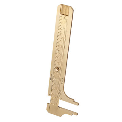 Brass Sliding Gauge Vernier Caliper Measuring Ruler  Scales Mm/inch 100mm