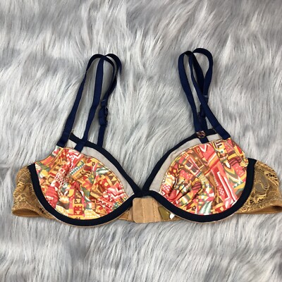Maaji Womens Multicolored Geo Lace Underwire Bra Sz Medium