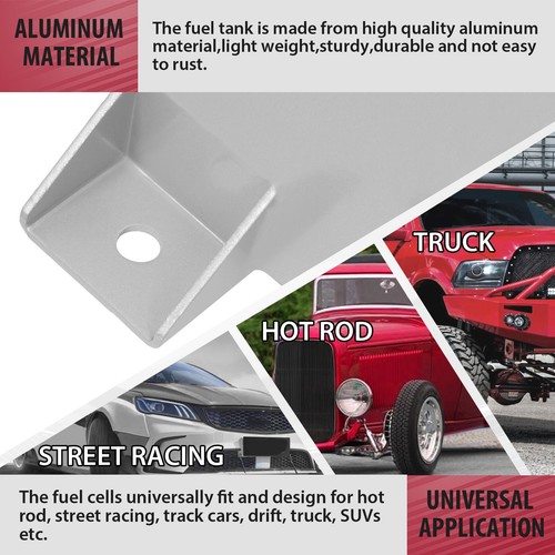 20 Gallon Aluminum Polished Race Drift Fuel Cell Tank Level Sender Lightweight