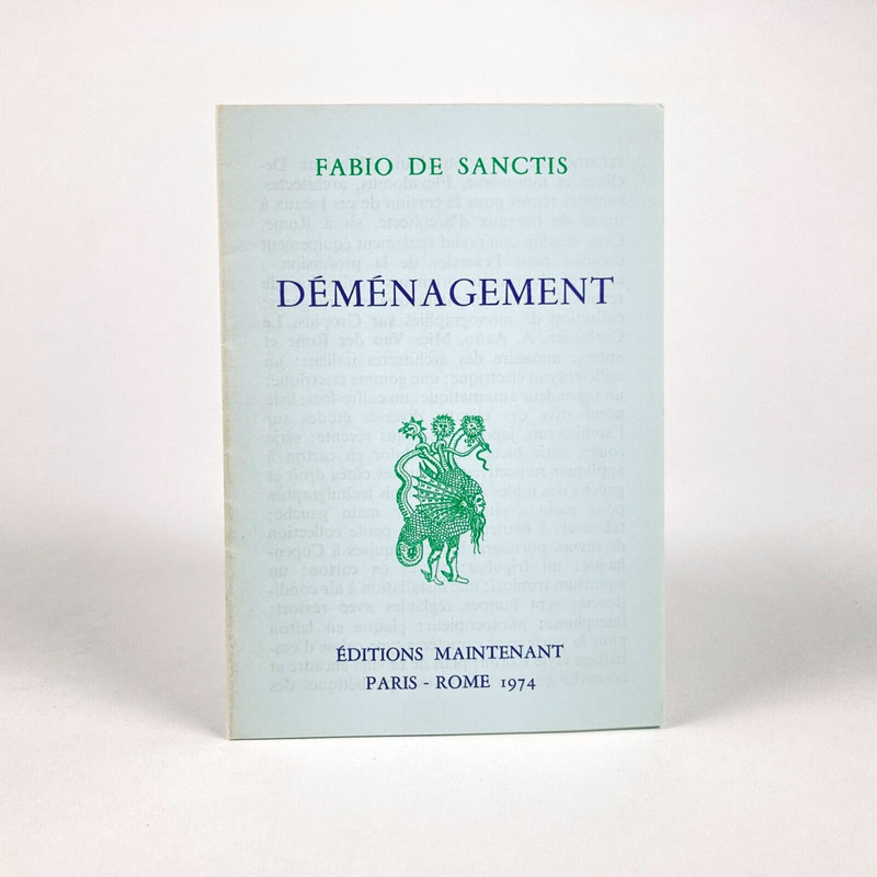 Fabio De Sanctis : DÃMÃNagement . ÃDitions Maintenant, 1974  [SurrÃAlisme]