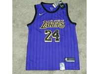 purple pinstripe lakers jersey