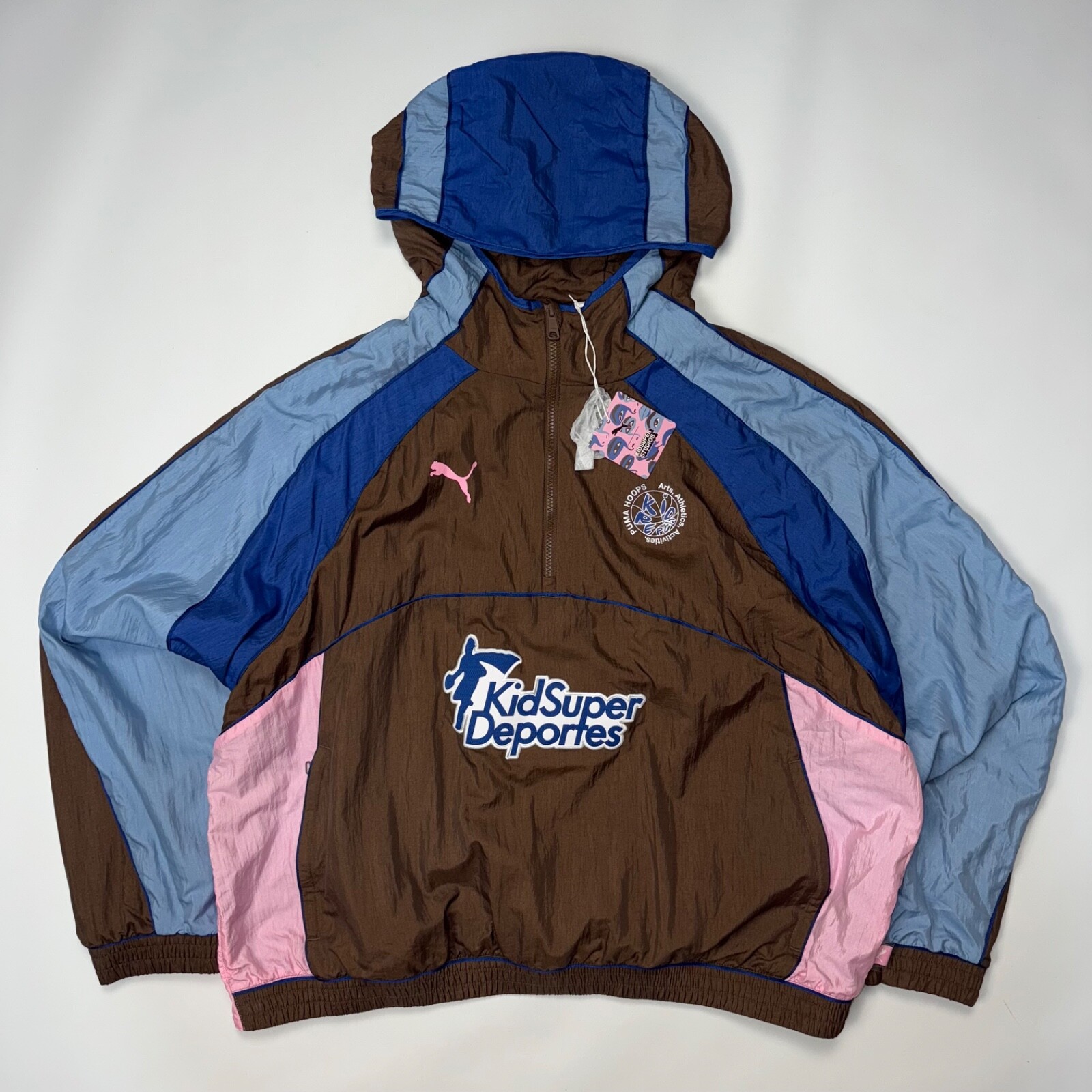 PUMA HOOPS KIDSUPER TRACK JACKET CHESTNUT BROWN CASUAL