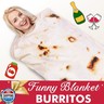Jorbest Burrito Tortilla Throw Blanket Birthday Gifts for Women Men Teen Boys Girls, Novelty Tortilla Food Blanket Funny Gifts for Adult Kids, 285 GSM Soft Flannel Taco Blanket (Yellow, 60 inches)