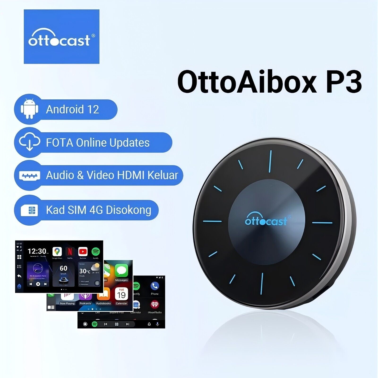Ottocast P3 CarPlay Multimedia AI Box Android 12 Wireless Android Auto+ CarPlay | eBay Ottocast P3 CarPlay Multimedia AI Box Android 12 Wireless Android Auto+ CarPlay | eBay