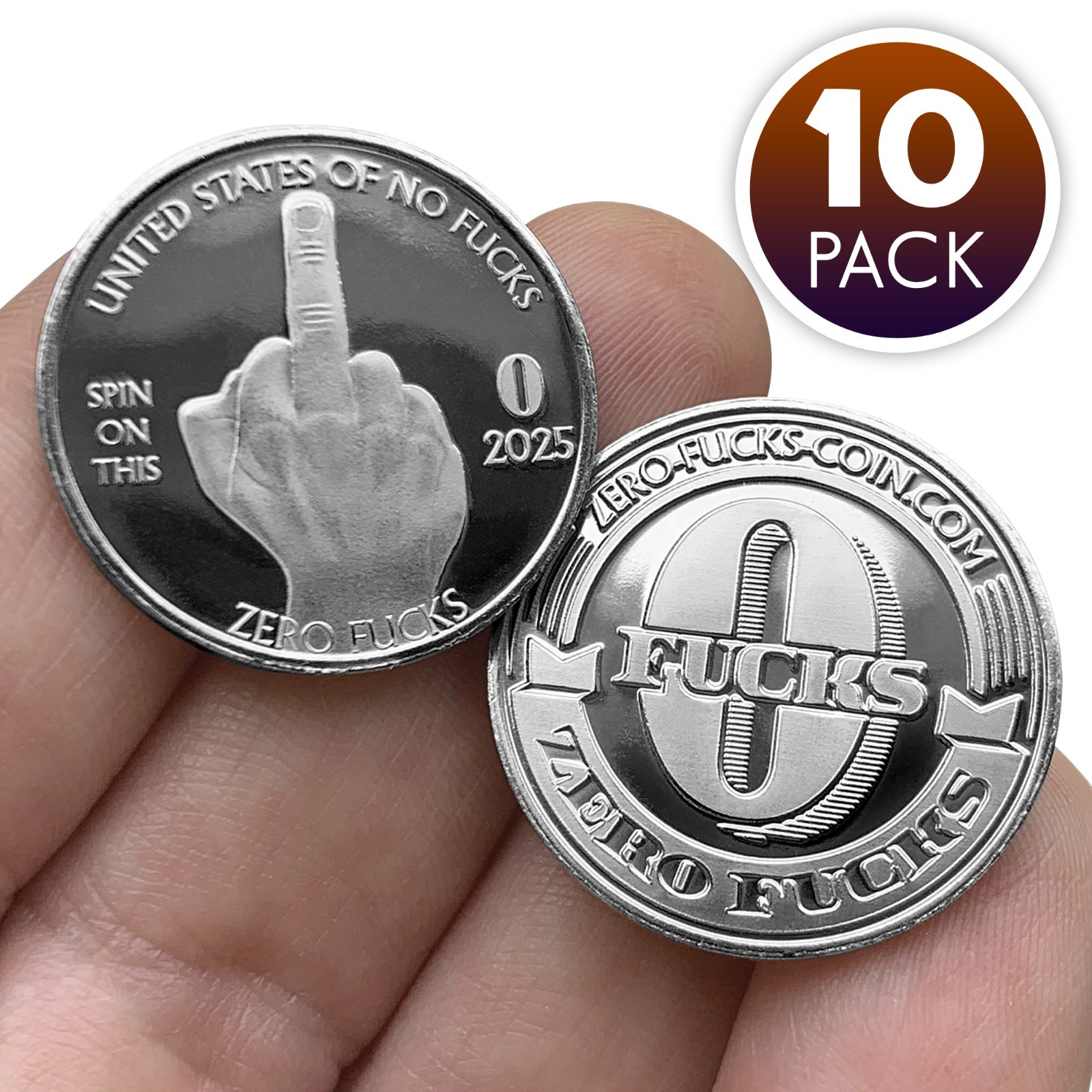 Funnyページ Zero Fucks Given Coins! The Finger 10-Pack - NEW | eBay