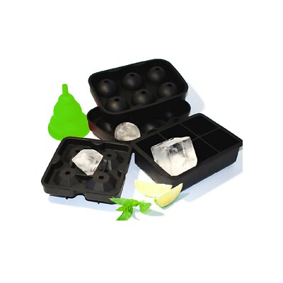Tres Moldes para hacer Hielos en Forma de Diamantes, Bolas y Grandes Cubos!