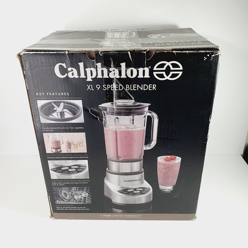 Calphalon Blender XL 9 Speed ME600BL 56 oz Jar Tested Working Silver Smoothie