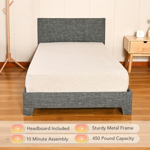 Twin/full/queen Size With Headboard With Linen & Foam
