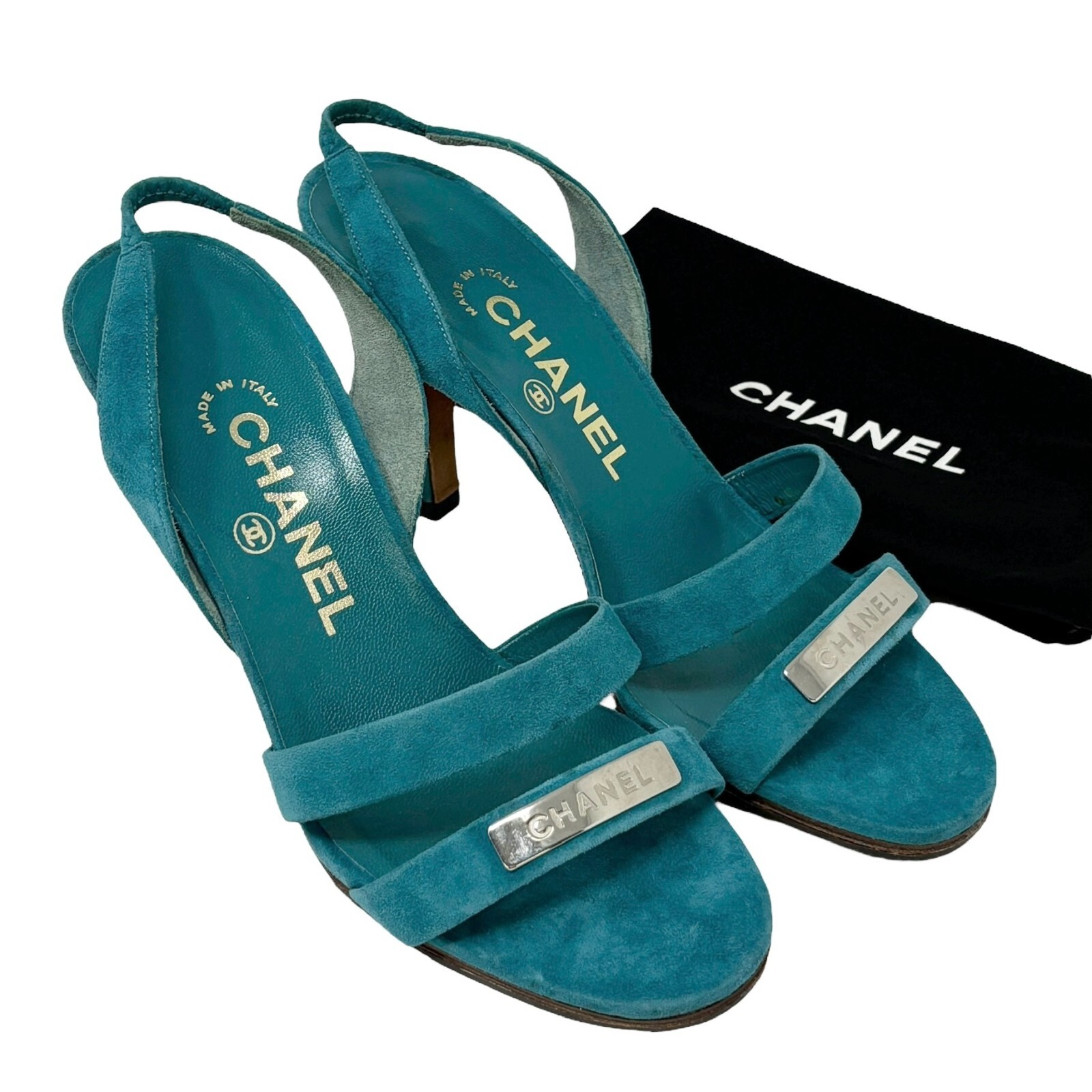 ヴィンテージシャネルC H A N E L.36.5 CHANEL Vintage Big CC Mark Logo Flat Slide Sandals #36-36.5