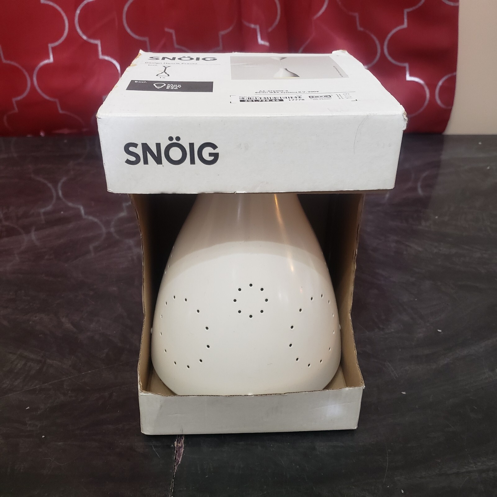 IKEA Snoig Hanging Pendant Lamp Light 17778 White 201.725.66