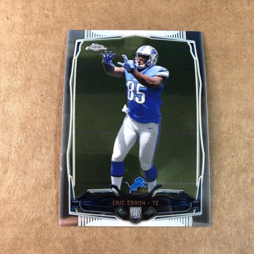 2014 Topps Chrome Football Eric Ebron Rookie Card #213 RC Detroit Lions. rookie card picture