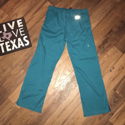 Med Couture Women Drawstring Teal TLEG Scrub Pants Sz XS 8705