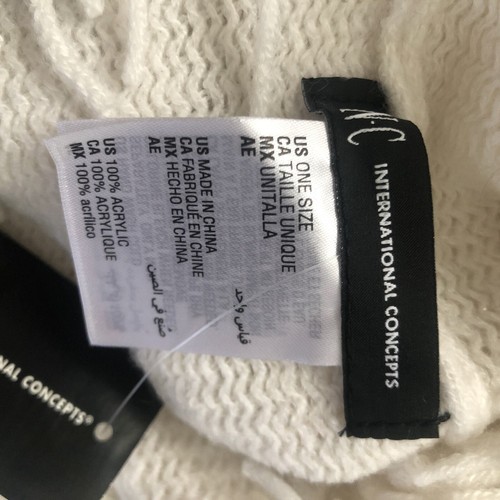 NWT INC Infinity Loop Womens scarf IVORY Tassels Cozy Soft $35 #MQ11