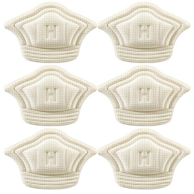 3Pairs Suede Insoles Heel Pad Sticky Shoes Sticker Back Sneaker