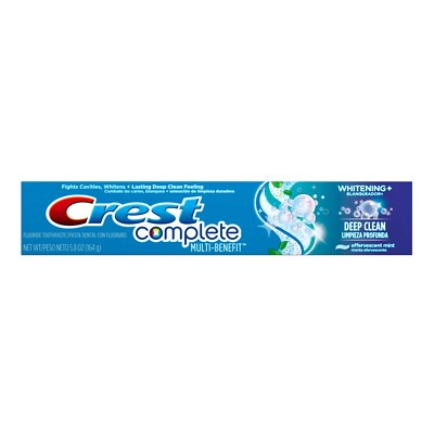 HTF DISC Crest Complete Mulit-Benefit Whitening+ Deep Clean Toothpaste Eff Mint