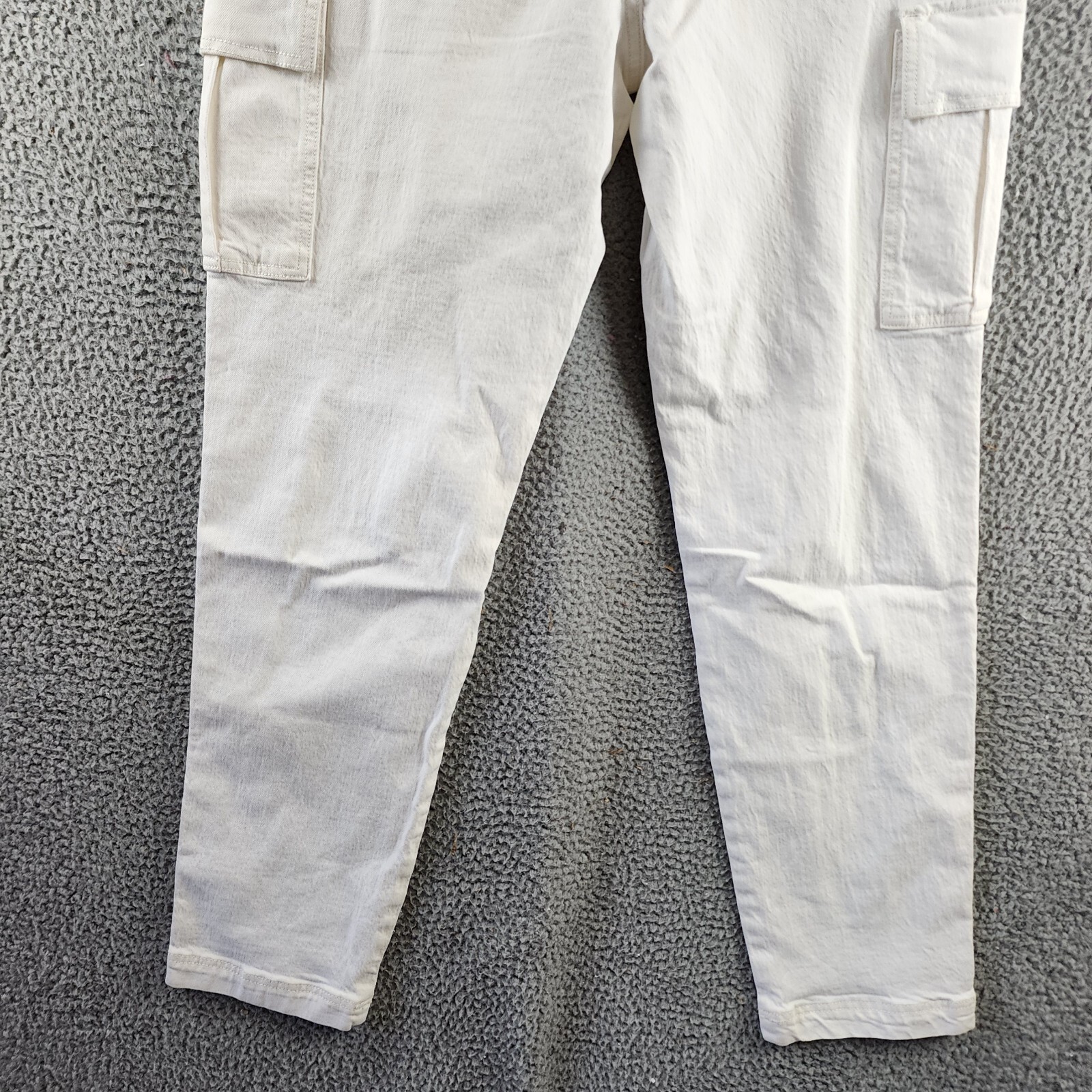 REBECCA MINKOFF Relaxed Cargo Pants Women's 30 Alabaster Button Zip Closure - Picture 7 of 20
