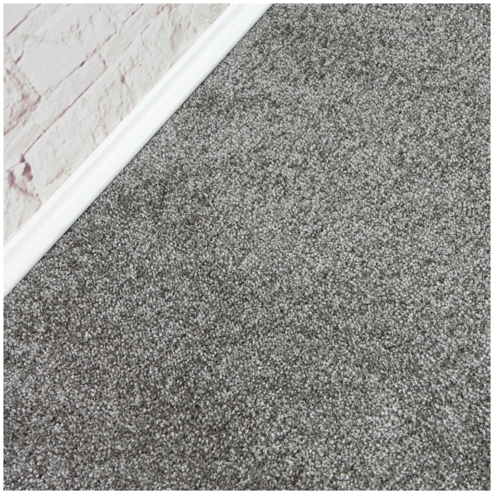 THICK 10mm Stain Resistant Medium Grey Twist Pile 5m Wide Carpet