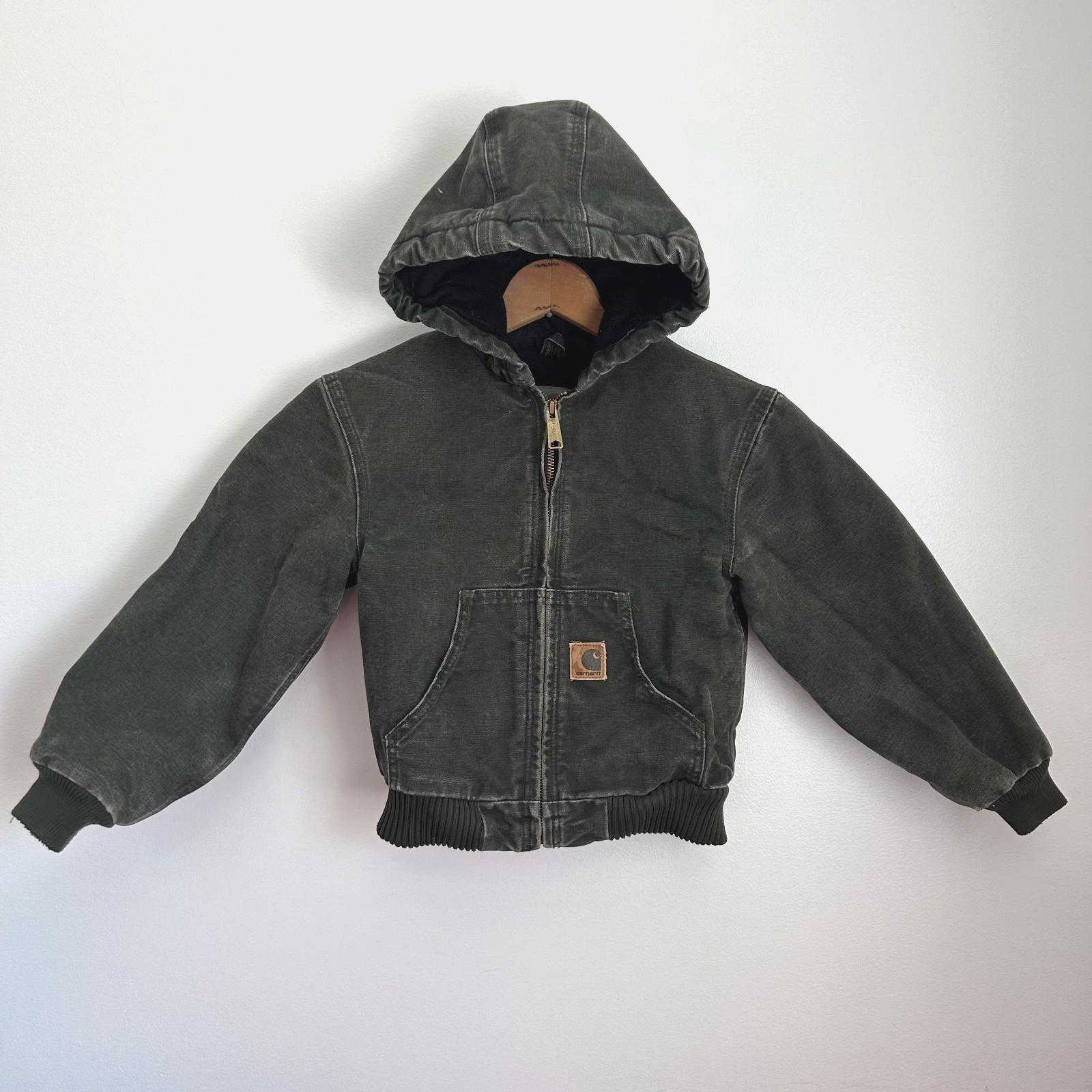 ジャケット・ブルゾン Carhartt Detroit jacket kids size Y2K Carhartt Green Detroit Jacket Fleece Lined Boys YYJ97