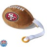 San Francisco 49ers Plush Football Pacifier Holder by Smilo - Officially Licensed NFL Soother Holder - Soft Plush Toy and Dummy Holder - Fits Any Pacifier - Stroller Accessory and Newborn Essential