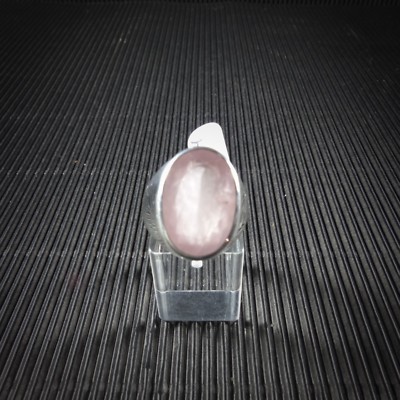 Ring Gr. 59, Silber 925 mit einem Rosenquarz mit Facettenschliff aus Madagaskar