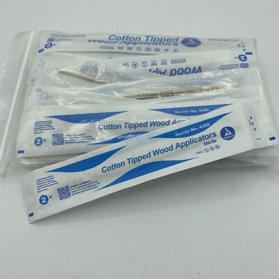 Dynarex 4305 Non-sterile Cotton Tipped 6'' Applicator 40 pks of 2, (80 total)