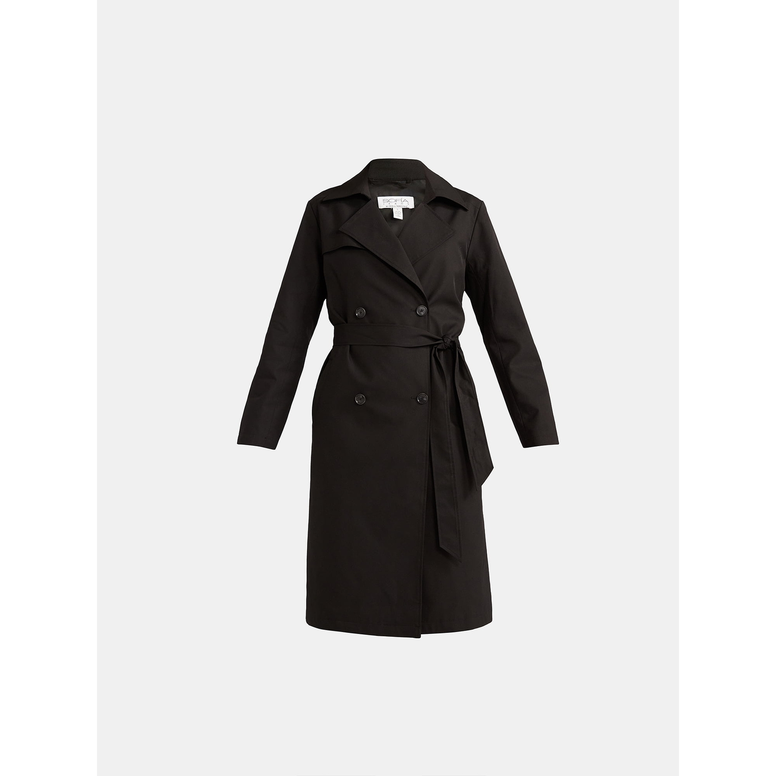 Sofia Jeans Trench Coat Women's Size M(8-10) Black Soot
