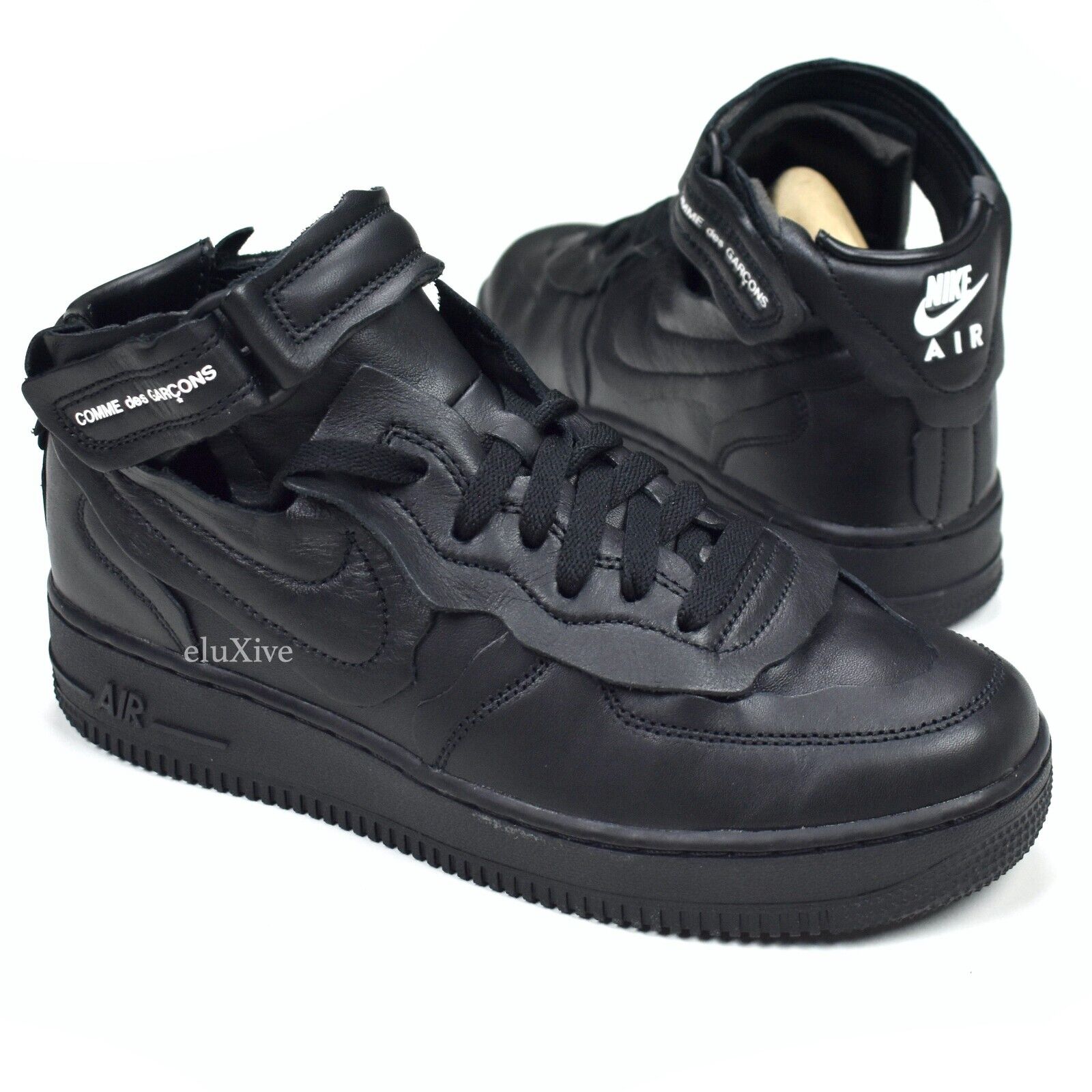 NWT Comme des Garcons Nike Air Force 1 Mid AF1 CDG Black NWT Comme des Garcons Nike Air Force 1 Mid AF1 CDG Black
