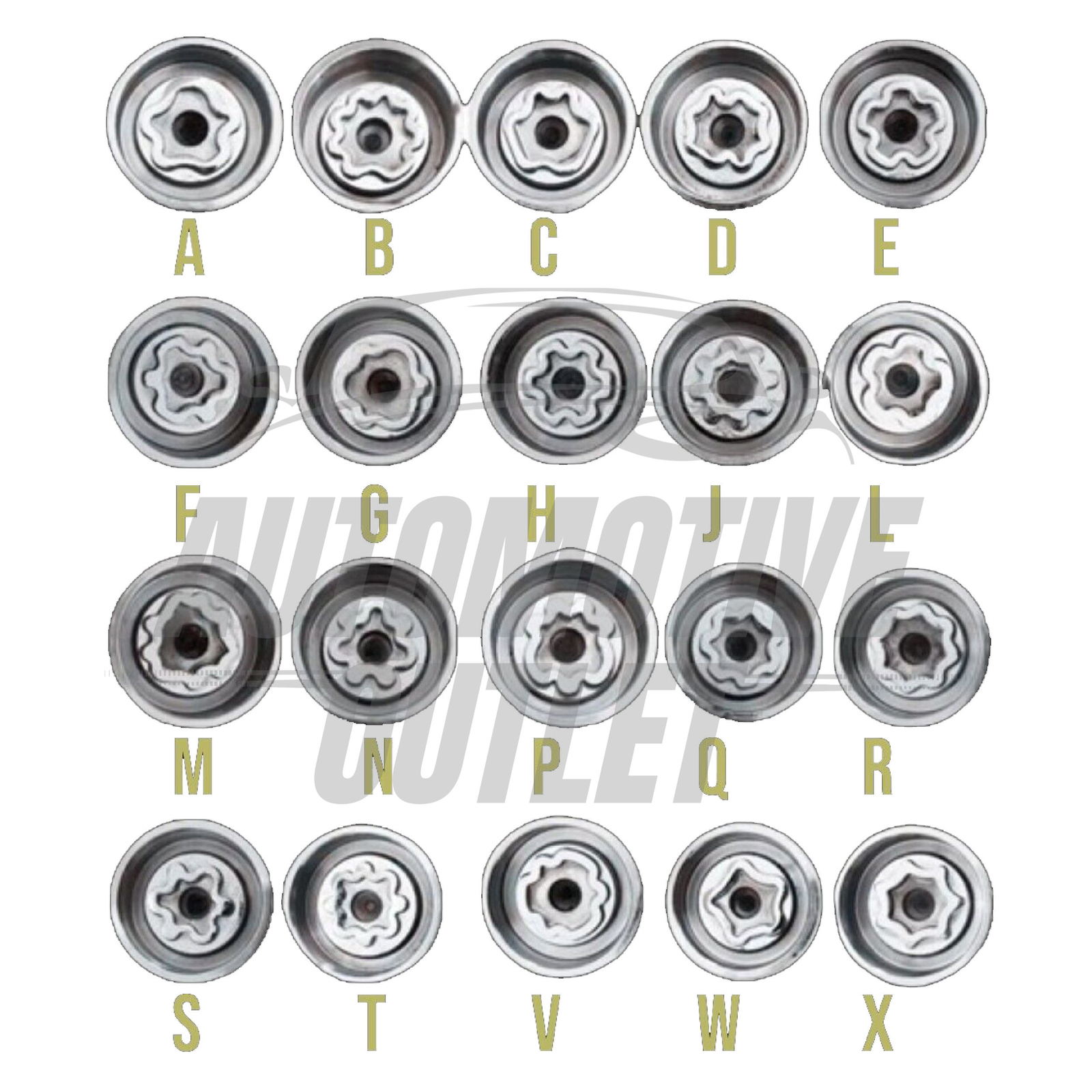 812 LETTER N MASTER LOCKING WHEEL SECURITY BOLT SOCKET ANTI THEFT KEY FOR AUDI 3