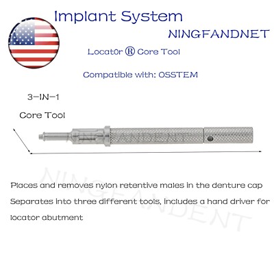 US Nobel Biocare NP Ø3.5mm D Locat0r Syste Abutment 3.0mm GH & Retention Cap Fit