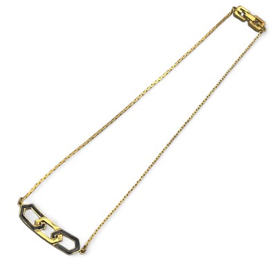 GIVENCHY GG Logo Pendant Necklace in Gold Tone