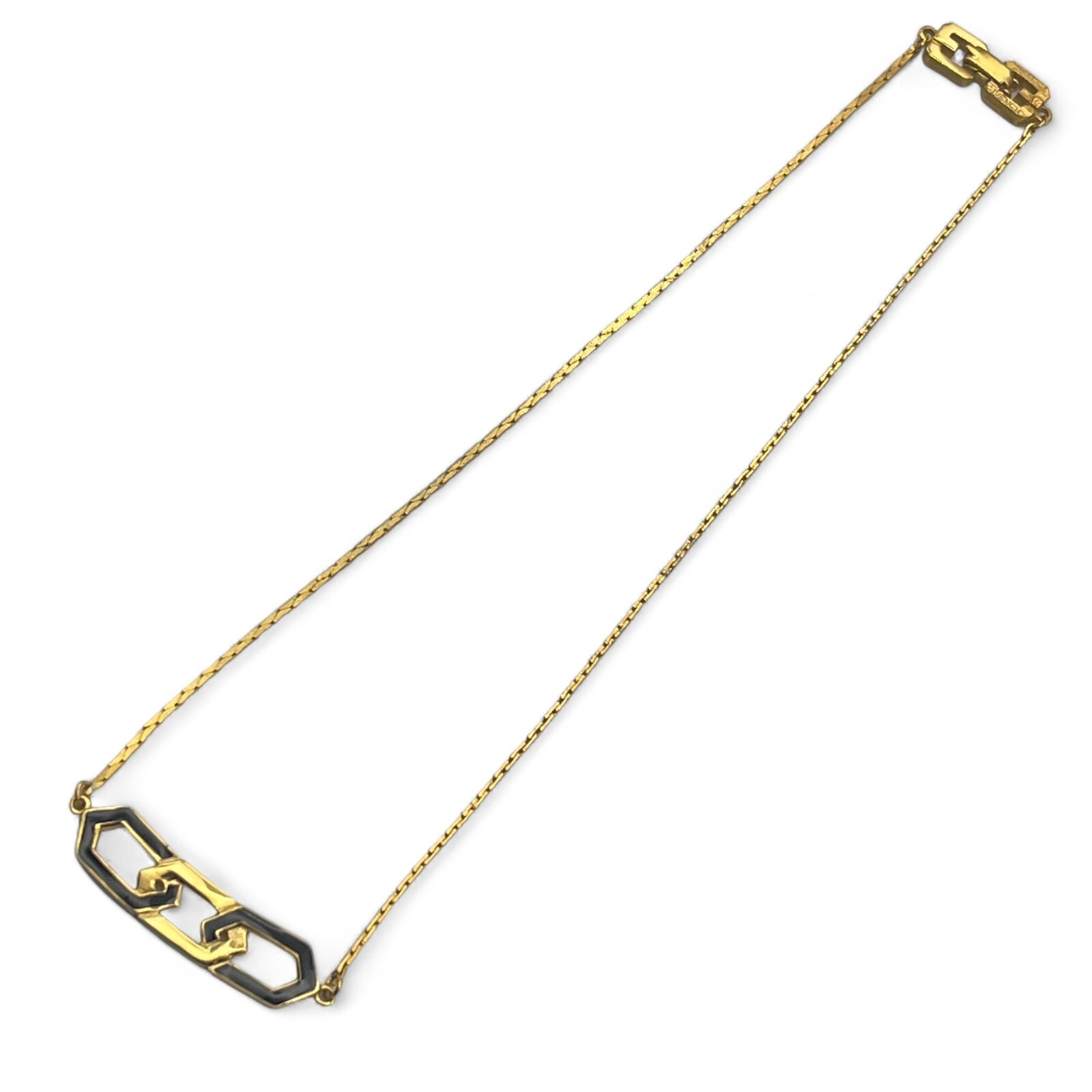 Givenchy GG Logo Pendant Necklace in Gold-Tone | eBay