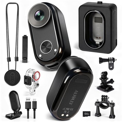 AIJOLLY True 4K Action Camera with GPS AI Tracking, 64G Mini B...