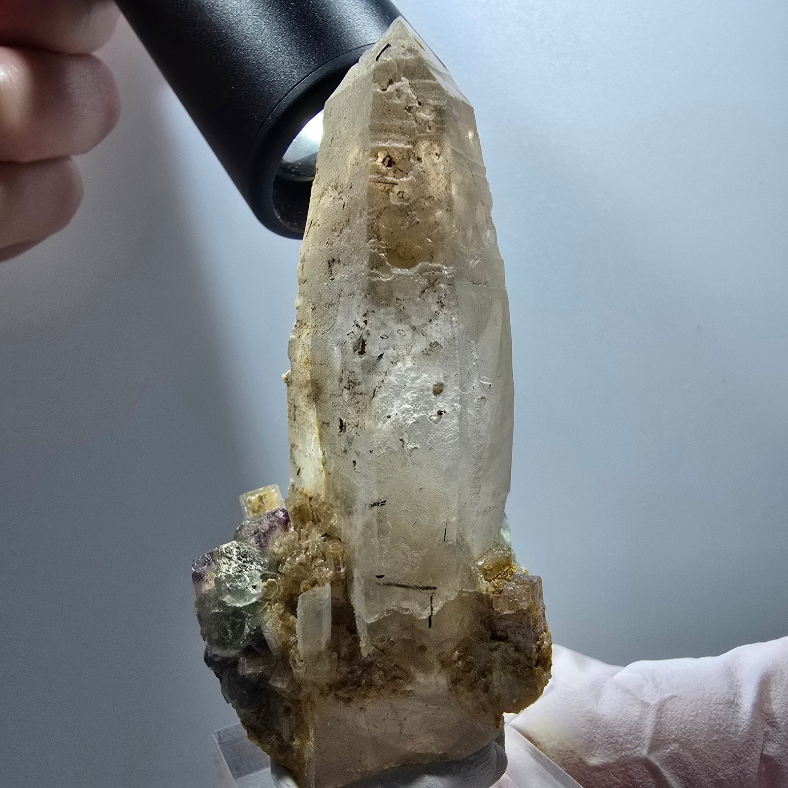 Smoky quartz, goshenite, beryl, phantom fluorite, schorl tourmaline Erongo