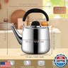 Tea Kettle,Whistling Tea kettle for Stove Top,2 QT Stainless Steel Teapot,Induction Tea Kettle Pot for Stovetop (1.9 L,Silver)